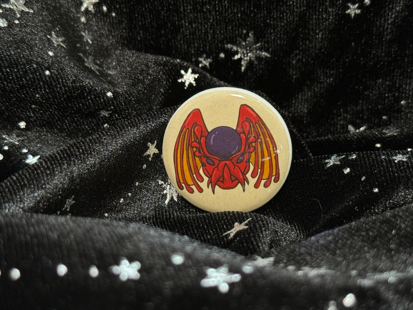 Retro Draygon Button Pin