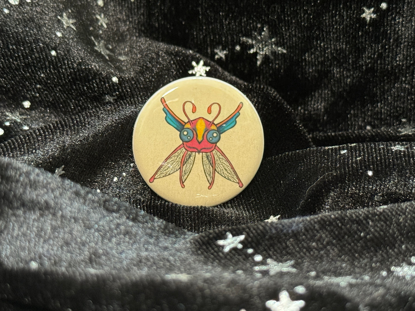 Retro Jubee Button Pin