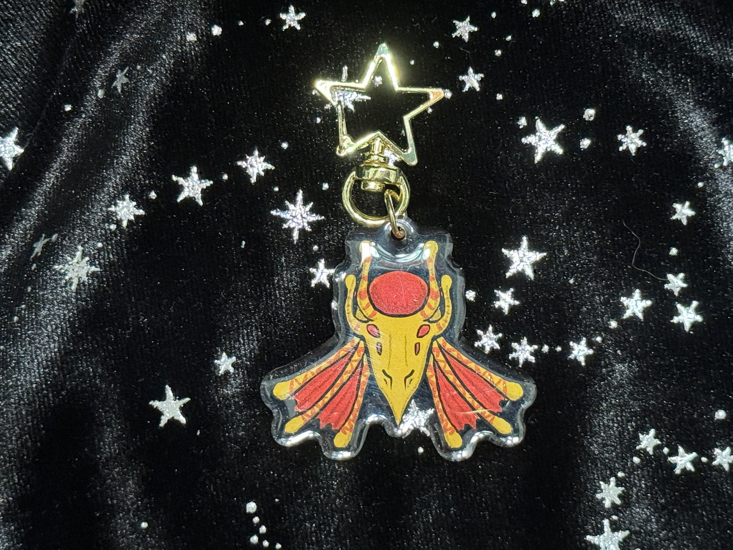 Retro Sun Dragon Keychain