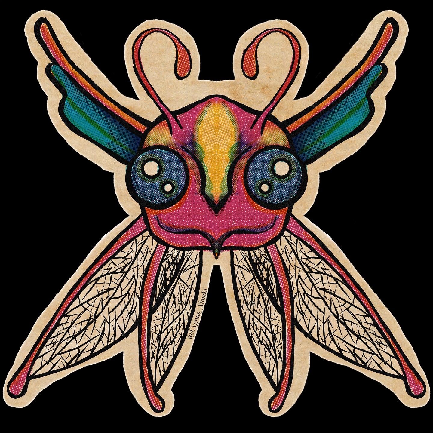 Jubee Insect Jubee Vinyl Sticker – The Menagerie of Extraordinary Extraterrestrials