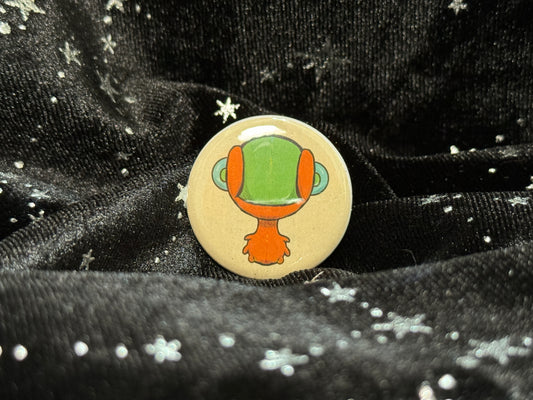 Retro Jellymander Button Pin