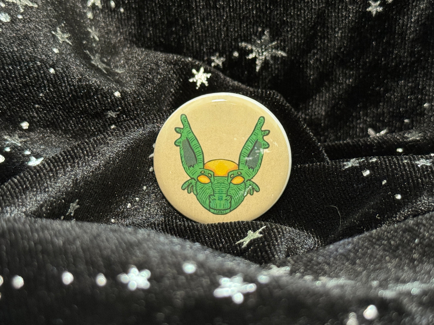 Retro Chimeralagus Pithia Button Pin