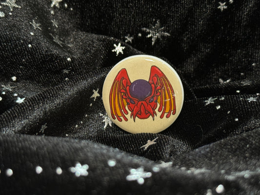 Retro Draygon Button Pin