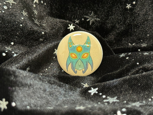 Retro Mantoxeno Button Pin