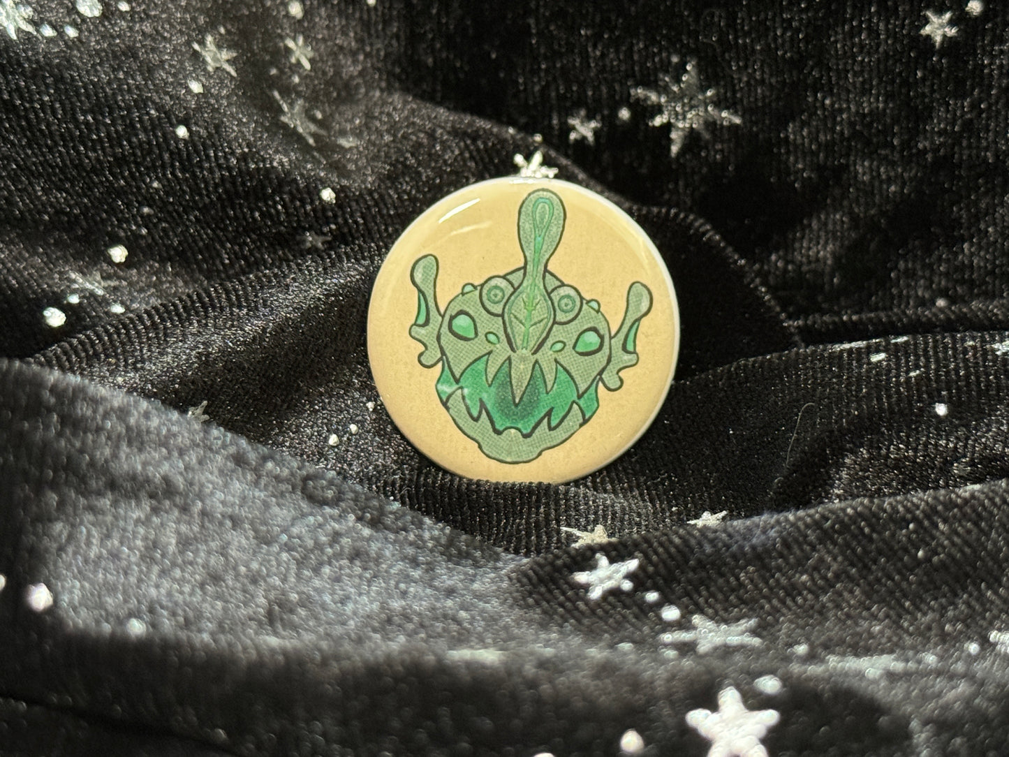 Retro Selachimxenomorpha Button Pin