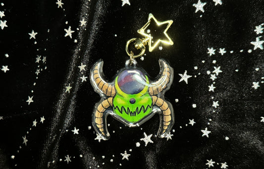 Retro Wyrm Keychain